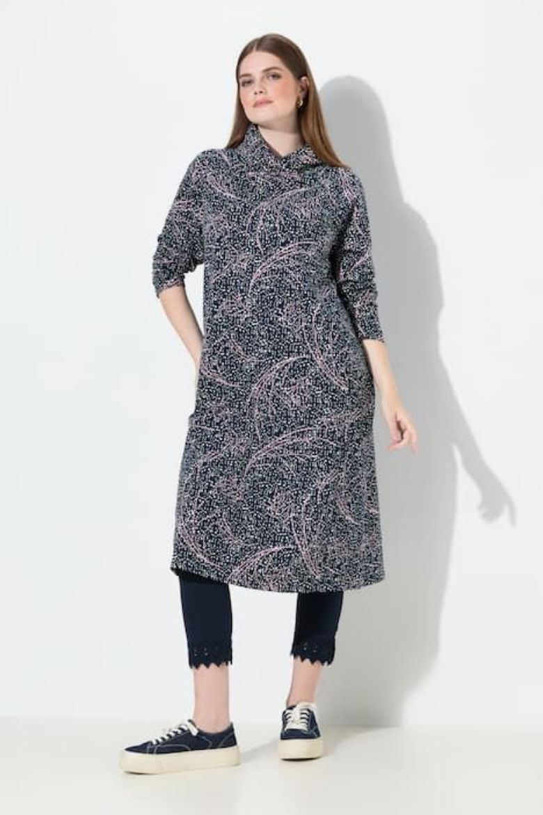 Moda za polnejše Haljina midi dugih rukava plus velikost, xxl, Ulla Popken in Johann Popken (JP1880)