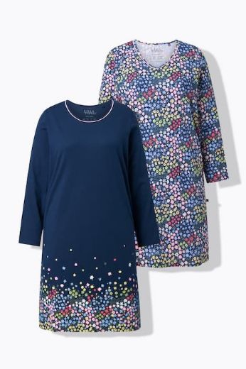 Moda za polnejše Spavaćica dugih rukava 2 komada plus velikost, xxl, Ulla Popken in Johann Popken (JP1880)