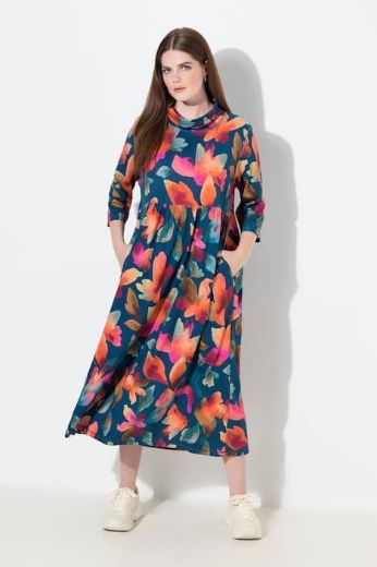 Moda za polnejše Haljina maxi 3/4 rukava plus velikost, xxl, Ulla Popken in Johann Popken (JP1880)