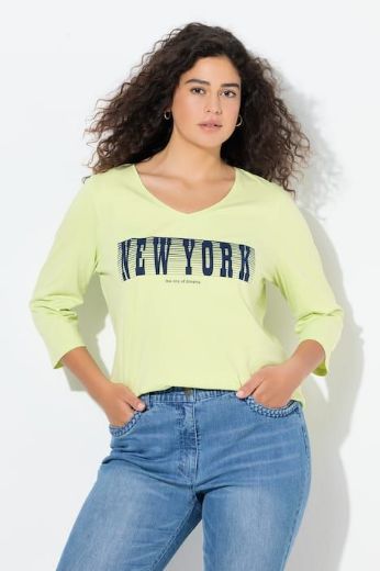 Moda za polnejše Majica 3/4 rukava V ovratnika plus velikost, xxl, Ulla Popken in Johann Popken (JP1880)