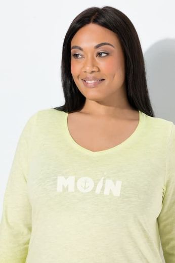 Moda za polnejše Majica 3/4 rukava V ovratnika plus velikost, xxl, Ulla Popken in Johann Popken (JP1880)