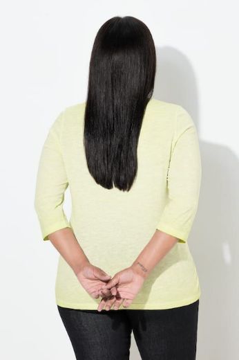 Moda za polnejše Majica 3/4 rukava V ovratnika plus velikost, xxl, Ulla Popken in Johann Popken (JP1880)