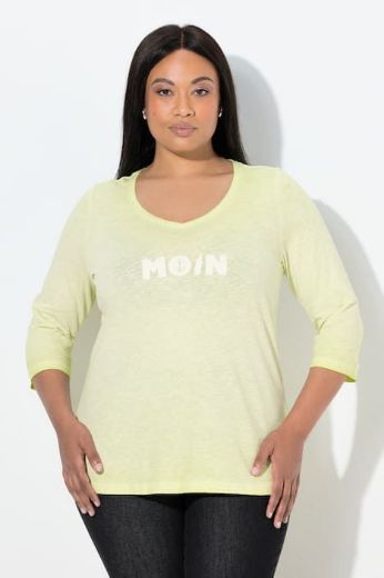 Moda za polnejše Majica 3/4 rukava V ovratnika plus velikost, xxl, Ulla Popken in Johann Popken (JP1880)