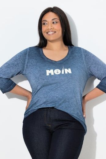 Moda za polnejše Majica 3/4 rukava V ovratnika plus velikost, xxl, Ulla Popken in Johann Popken (JP1880)