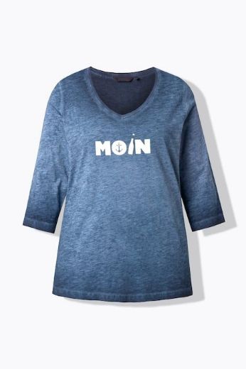 Moda za polnejše Majica 3/4 rukava V ovratnika plus velikost, xxl, Ulla Popken in Johann Popken (JP1880)