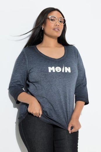 Moda za polnejše Majica 3/4 rukava V ovratnika plus velikost, xxl, Ulla Popken in Johann Popken (JP1880)