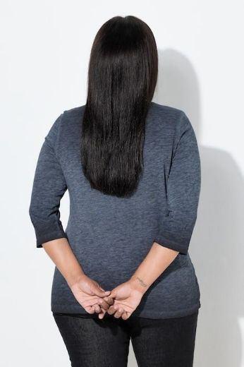 Moda za polnejše Majica 3/4 rukava V ovratnika plus velikost, xxl, Ulla Popken in Johann Popken (JP1880)