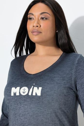 Moda za polnejše Majica 3/4 rukava V ovratnika plus velikost, xxl, Ulla Popken in Johann Popken (JP1880)