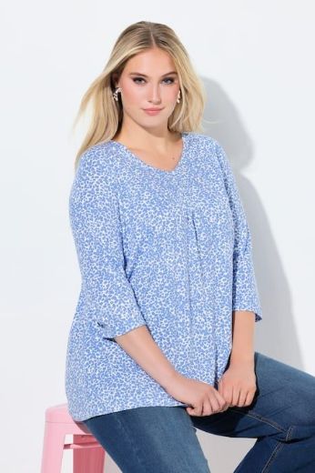 Moda za polnejše Majica 3/4 rukava A kroja plus velikost, xxl, Ulla Popken in Johann Popken (JP1880)