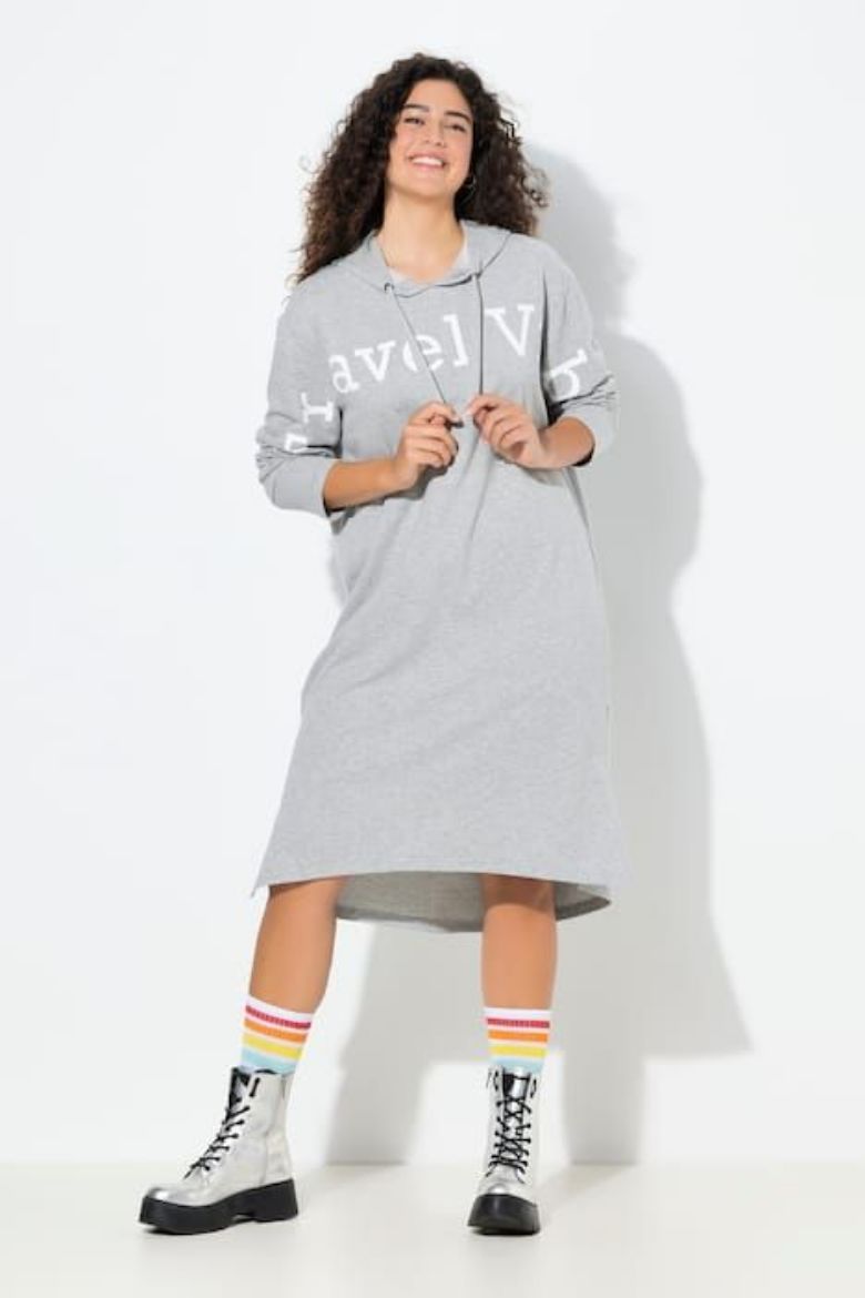 Moda za polnejše Haljina midi dugih rukava s kapuljačom plus velikost, xxl, Ulla Popken in Johann Popken (JP1880)