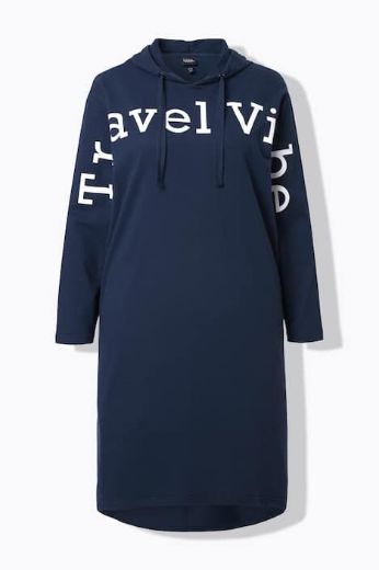 Moda za polnejše Haljina midi dugih rukava s kapuljačom plus velikost, xxl, Ulla Popken in Johann Popken (JP1880)