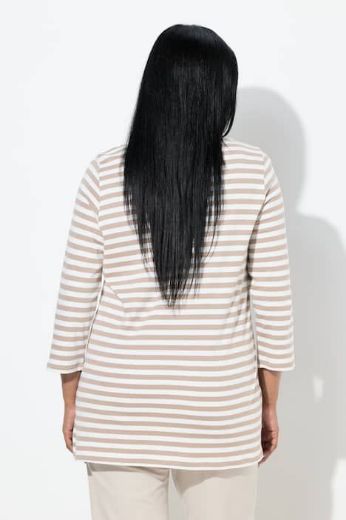 Moda za polnejše Majica 3/4 rukava na pruge plus velikost, xxl, Ulla Popken in Johann Popken (JP1880)