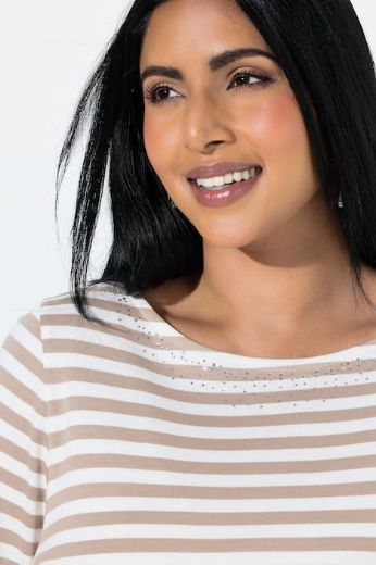 Moda za polnejše Majica 3/4 rukava na pruge plus velikost, xxl, Ulla Popken in Johann Popken (JP1880)