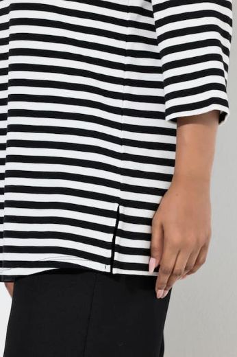 Moda za polnejše Majica 3/4 rukava na pruge plus velikost, xxl, Ulla Popken in Johann Popken (JP1880)