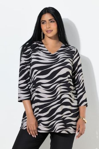 Moda za polnejše Majica 3/4 rukava A kroja plus velikost, xxl, Ulla Popken in Johann Popken (JP1880)