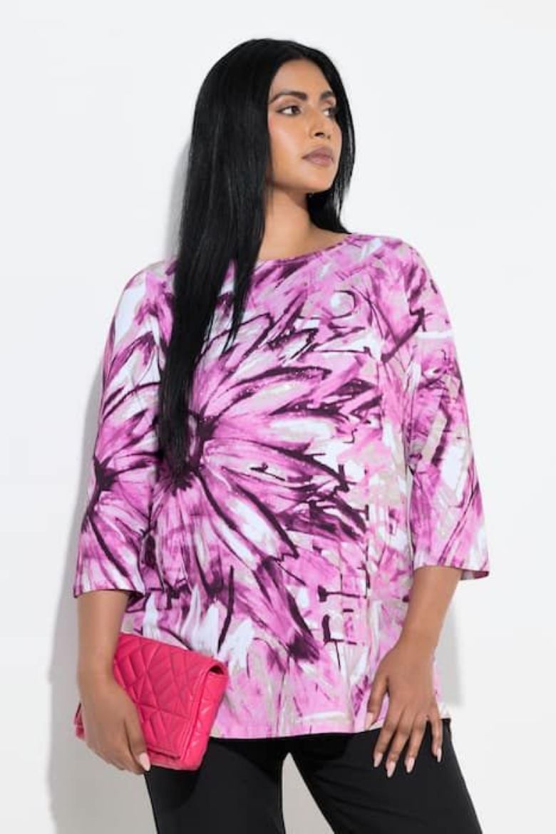 Moda za polnejše Majica 3/4 rukava A kroja plus velikost, xxl, Ulla Popken in Johann Popken (JP1880)