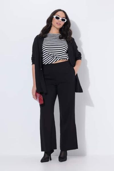 Slika Hlače širokih nogavica elastičnog struka