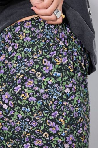 Moda za polnejše Hlače širokih nogavica cvjetnog uzorka plus velikost, xxl, Ulla Popken in Johann Popken (JP1880)