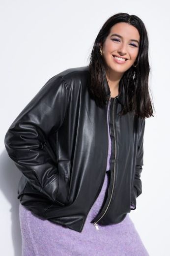 Moda za polnejše Jakna u izgledu kože šireg kroja plus velikost, xxl, Ulla Popken in Johann Popken (JP1880)