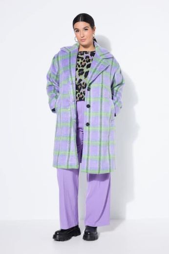 Moda za polnejše Kaput karirani šireg kroja plus velikost, xxl, Ulla Popken in Johann Popken (JP1880)