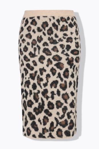 Moda za polnejše Suknja midi s leopard uzorkom plus velikost, xxl, Ulla Popken in Johann Popken (JP1880)