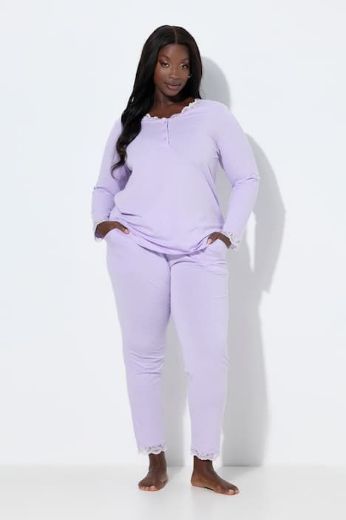 Moda za polnejše Pidžama dugih rukava i dugih nogavica plus velikost, xxl, Ulla Popken in Johann Popken (JP1880)