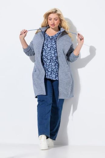 Moda za polnejše Jakna od flisa s patentnim zatvaračem plus velikost, xxl, Ulla Popken in Johann Popken (JP1880)