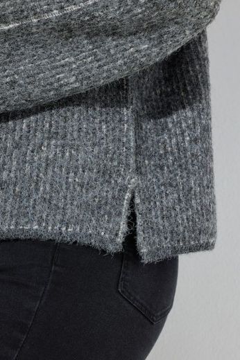 Moda za polnejše Pulover na pruge povišenog ovratnika plus velikost, xxl, Ulla Popken in Johann Popken (JP1880)