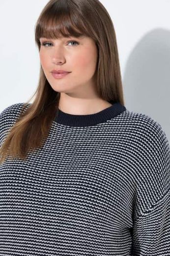 Moda za polnejše Pulover dugih rukava okruglog ovratnika plus velikost, xxl, Ulla Popken in Johann Popken (JP1880)