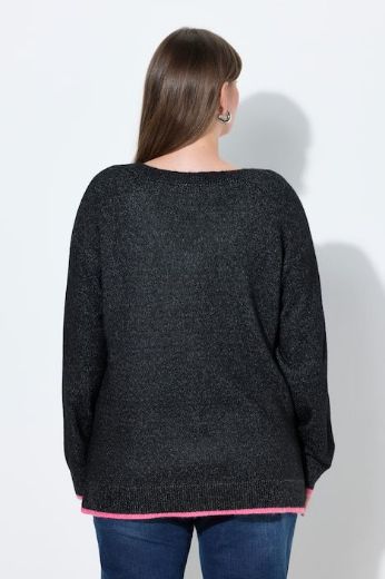 Moda za polnejše Pulover dugih rukava V ovratnika plus velikost, xxl, Ulla Popken in Johann Popken (JP1880)