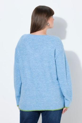 Moda za polnejše Pulover dugih rukava V ovratnika plus velikost, xxl, Ulla Popken in Johann Popken (JP1880)