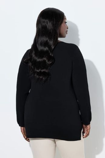 Moda za polnejše Pulover dugih rukava V ovratnika plus velikost, xxl, Ulla Popken in Johann Popken (JP1880)