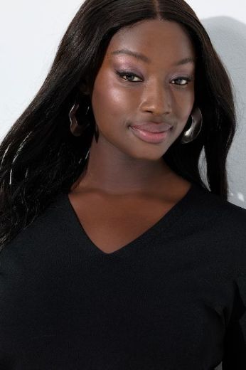 Moda za polnejše Pulover kratkih rukava V ovratnika plus velikost, xxl, Ulla Popken in Johann Popken (JP1880)