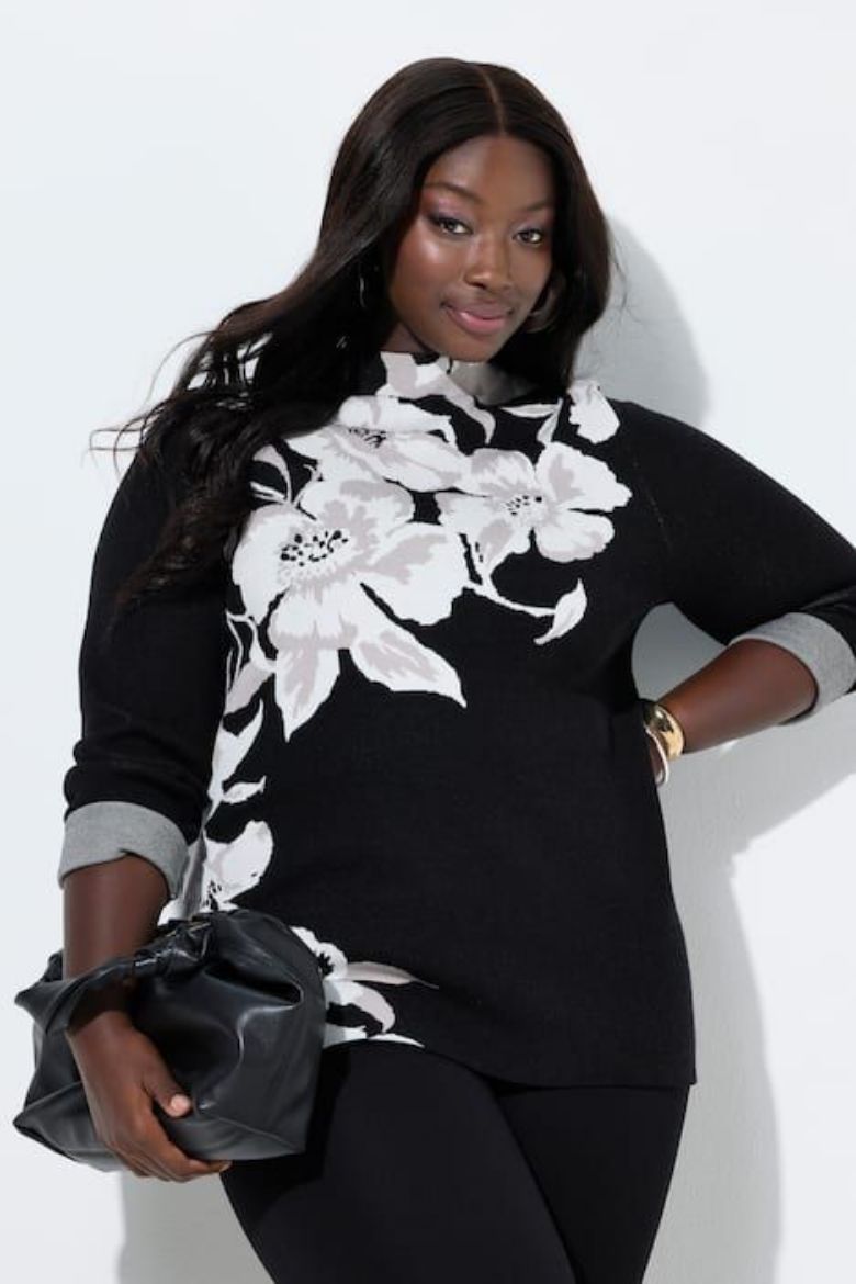 Moda za polnejše Pulover dugih rukava plus velikost, xxl, Ulla Popken in Johann Popken (JP1880)