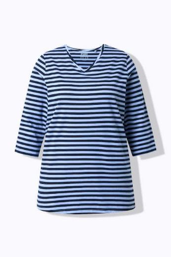 Moda za polnejše Majica 3/4 rukava V ovratnika plus velikost, xxl, Ulla Popken in Johann Popken (JP1880)