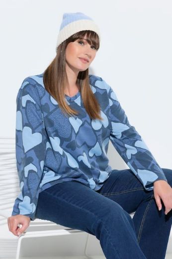 Moda za polnejše Majica dugih rukava V ovratnika plus velikost, xxl, Ulla Popken in Johann Popken (JP1880)