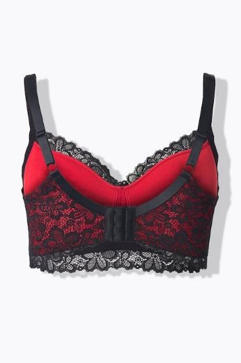 Moda za polnejše Grudnjak bez žice s dodatkom ukrasne čipke plus velikost, xxl, Ulla Popken in Johann Popken (JP1880)