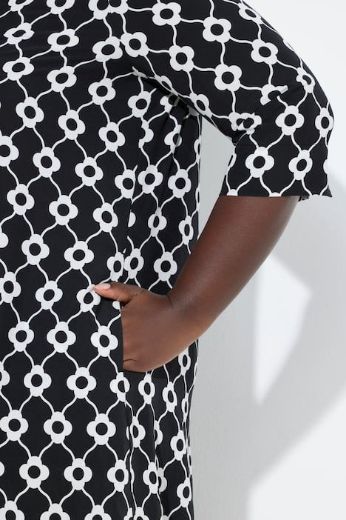 Moda za polnejše Haljina midi 3/4 rukava A kroja plus velikost, xxl, Ulla Popken in Johann Popken (JP1880)