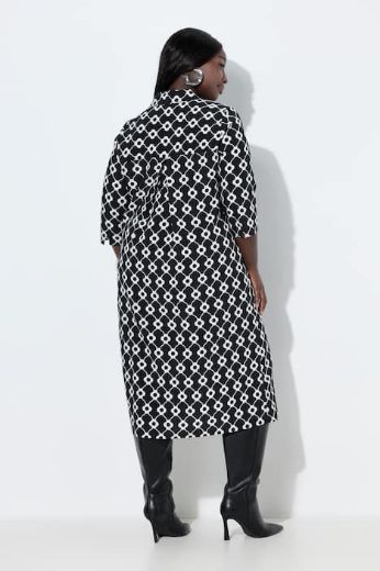 Moda za polnejše Haljina midi 3/4 rukava A kroja plus velikost, xxl, Ulla Popken in Johann Popken (JP1880)