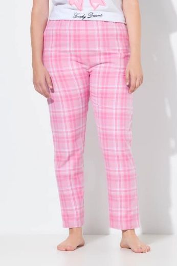 Moda za polnejše Pidžama dugih kariranih nogavica plus velikost, xxl, Ulla Popken in Johann Popken (JP1880)