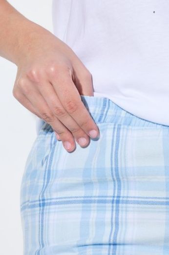 Moda za polnejše Pidžama dugih kariranih nogavica plus velikost, xxl, Ulla Popken in Johann Popken (JP1880)