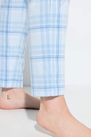 Moda za polnejše Pidžama dugih kariranih nogavica plus velikost, xxl, Ulla Popken in Johann Popken (JP1880)