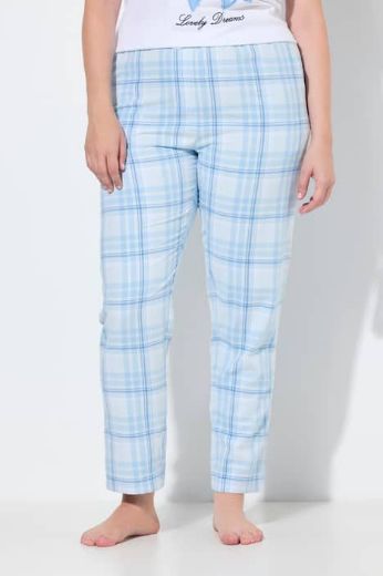 Moda za polnejše Pidžama dugih kariranih nogavica plus velikost, xxl, Ulla Popken in Johann Popken (JP1880)