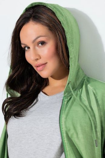 Moda za polnejše Majica dugih rukava s patentnim zatvaračem i kapuljačom plus velikost, xxl, Ulla Popken in Johann Popken (JP1880)