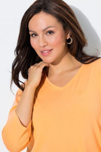 Moda za polnejše Majica 3/4 rukava V ovratnika plus velikost, xxl, Ulla Popken in Johann Popken (JP1880)