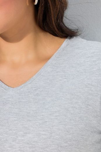 Moda za polnejše Majica 3/4 rukava V ovratnika plus velikost, xxl, Ulla Popken in Johann Popken (JP1880)