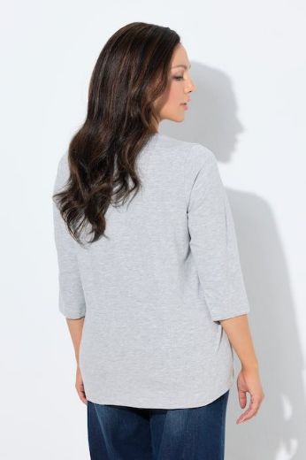 Moda za polnejše Majica 3/4 rukava V ovratnika plus velikost, xxl, Ulla Popken in Johann Popken (JP1880)