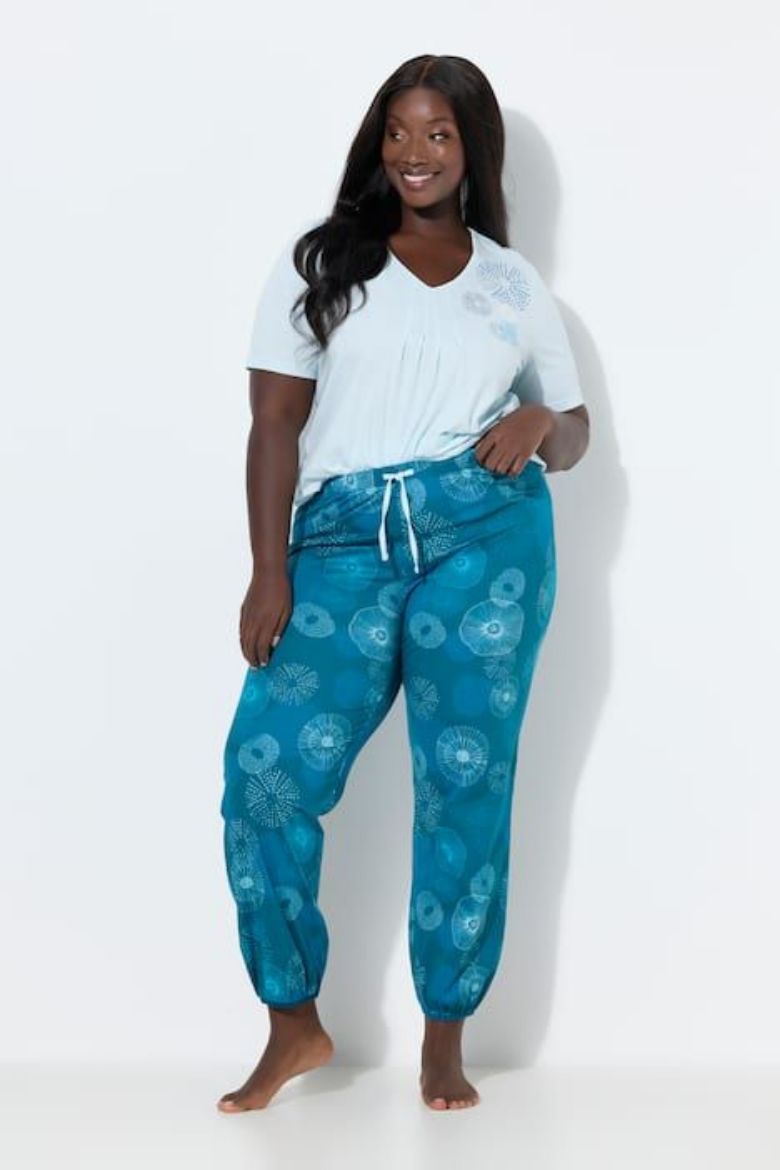 Moda za polnejše Pidžama kratkih rukava i dugih nogavica plus velikost, xxl, Ulla Popken in Johann Popken (JP1880)