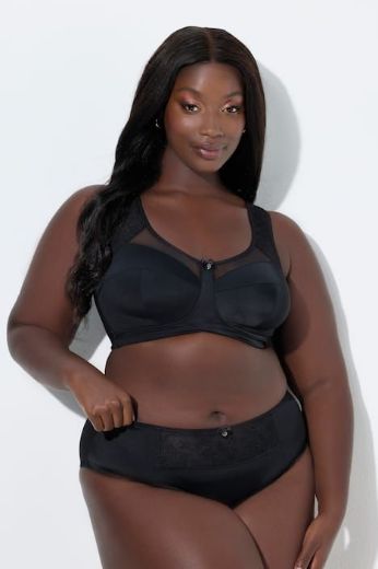 Moda za polnejše Grudnjak širokih naramenica plus velikost, xxl, Ulla Popken in Johann Popken (JP1880)