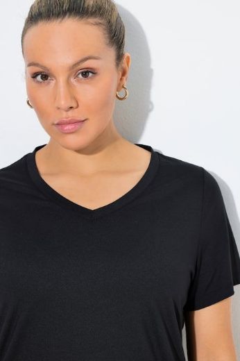 Moda za polnejše Majica kratkih rukava V ovratnika plus velikost, xxl, Ulla Popken in Johann Popken (JP1880)